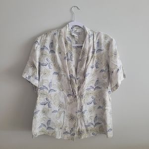 Vintage 100% Pure Silk Paisley Blouse